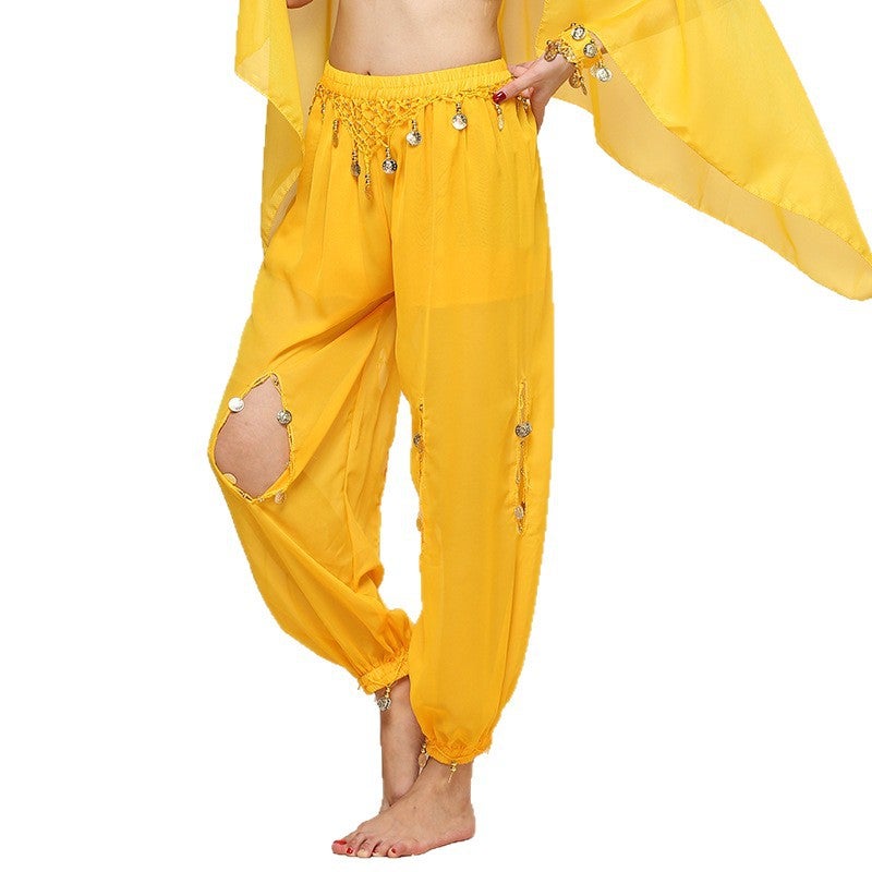 Loquat 2025 Popular Indian Dance Performance Pants Women'S Belly Dance Lantern Pants Coin Pants Practice Clothes Dance Pants - Image 4